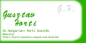 gusztav horti business card