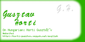 gusztav horti business card